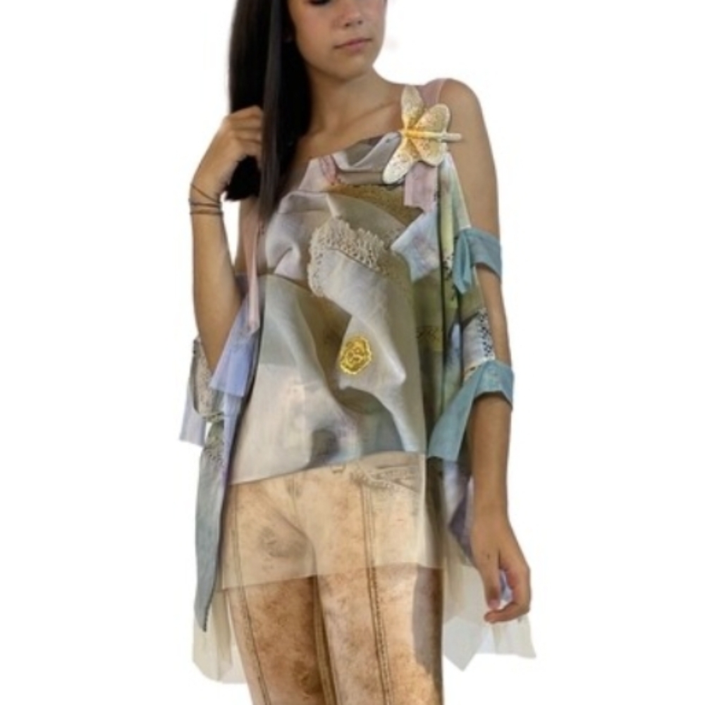 IPNG Never Enough Shawl Blouse Butterfly Fairycore Garden Party One Size - Picture 2 of 10